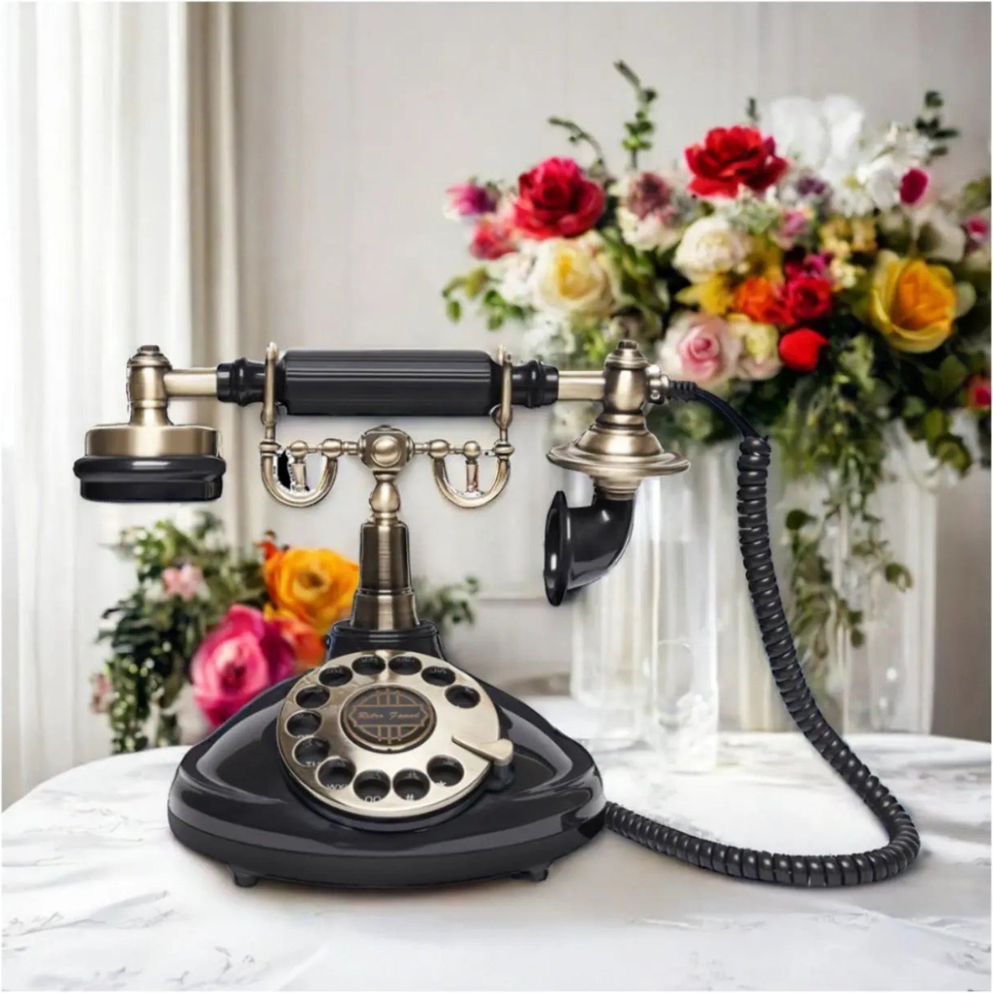 Black Audio Guestbook Phone Styled - Picture Perfect Rentals