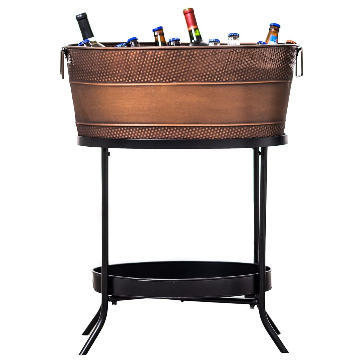 Copper Beverage Bin with Stand for Rent - Picture Perfect Rental