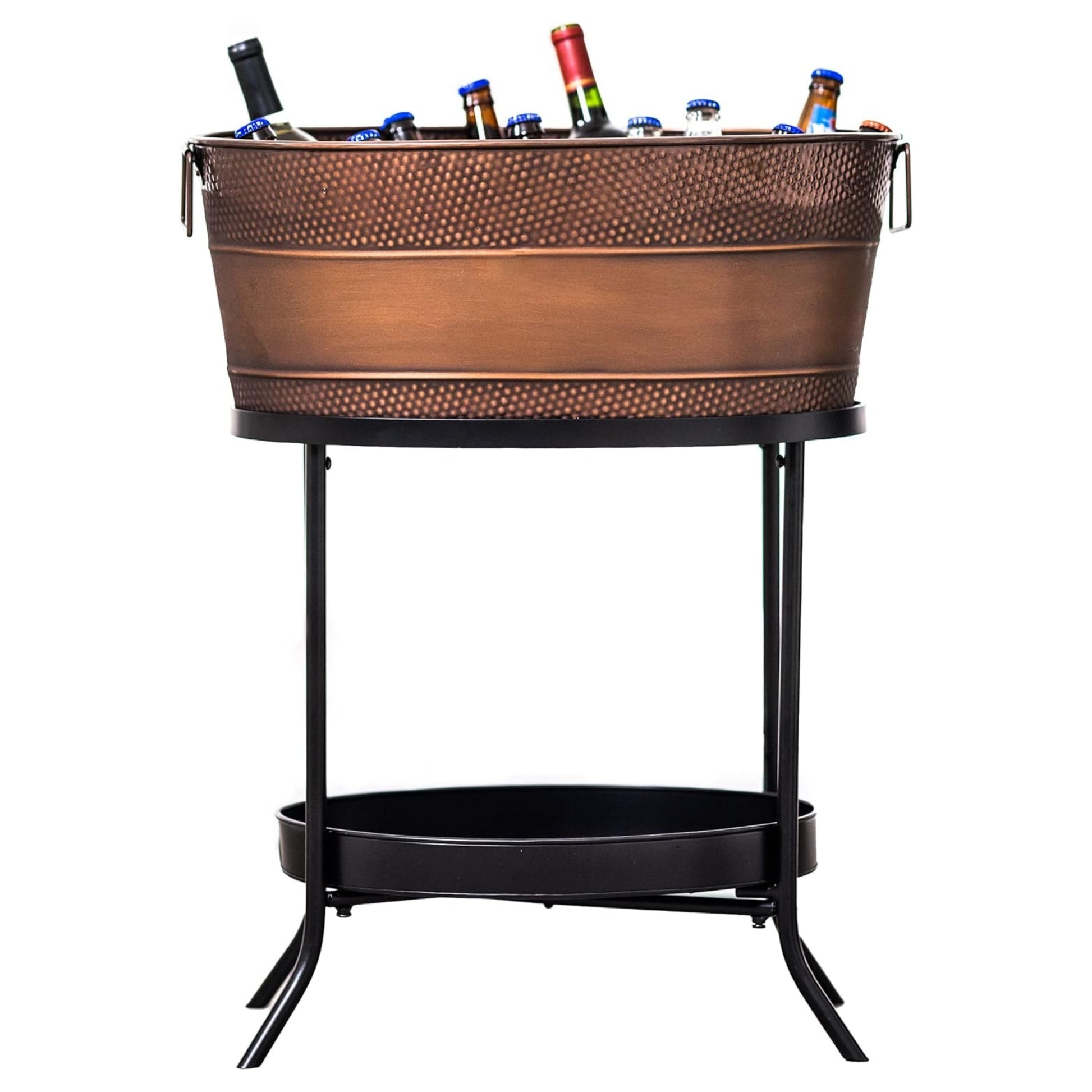 Copper Beverage Bin with Stand for Rent - Picture Perfect Rental