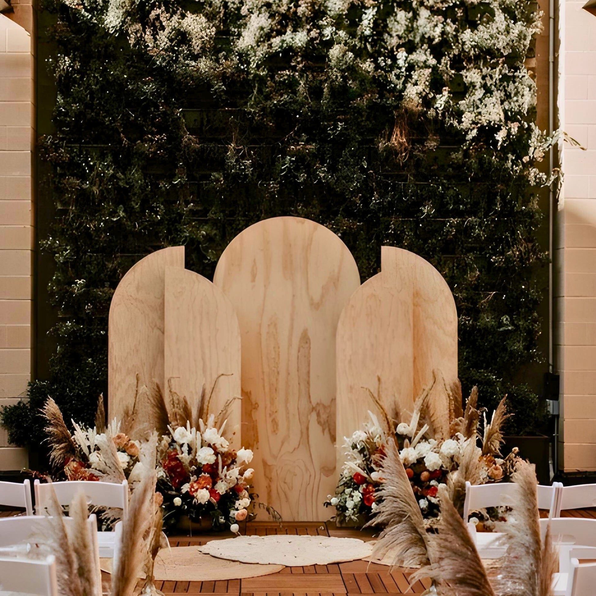 Arched Backdrops for Rent styled as a wedding ceremony backdrop - Picture Perfect Rentals Wichita, KS Event Rentals