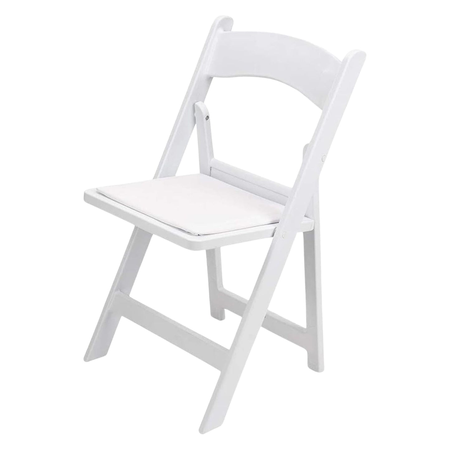 White resin chairs for rent in Wichita Kansas - Picture Perfect Rentals