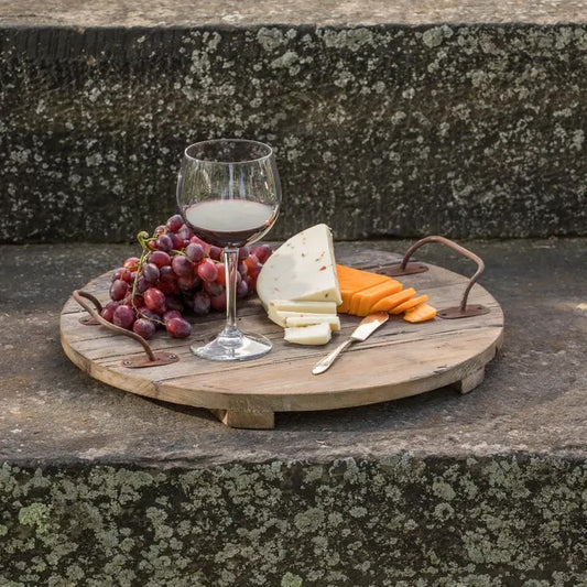 Large wood serving tray for event rentals in Wichita Kansas - Picture Perfect Rentals