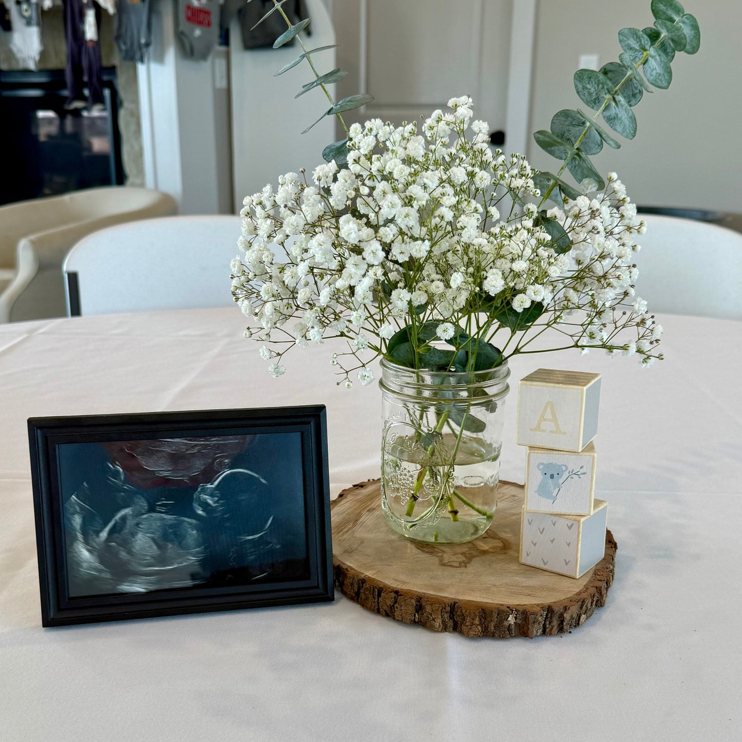 Custom baby shower tabletop decor  - Picture Perfect Rentals Wichita, KS Baby Shower Tabletop Decor Rentals