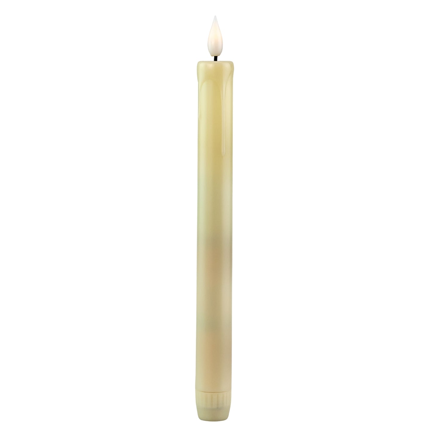Flameless Tapered Candle wedding rentals in Wichita, Kansas. Realistic candle look, studio photo - Picture Perfect Rentals 