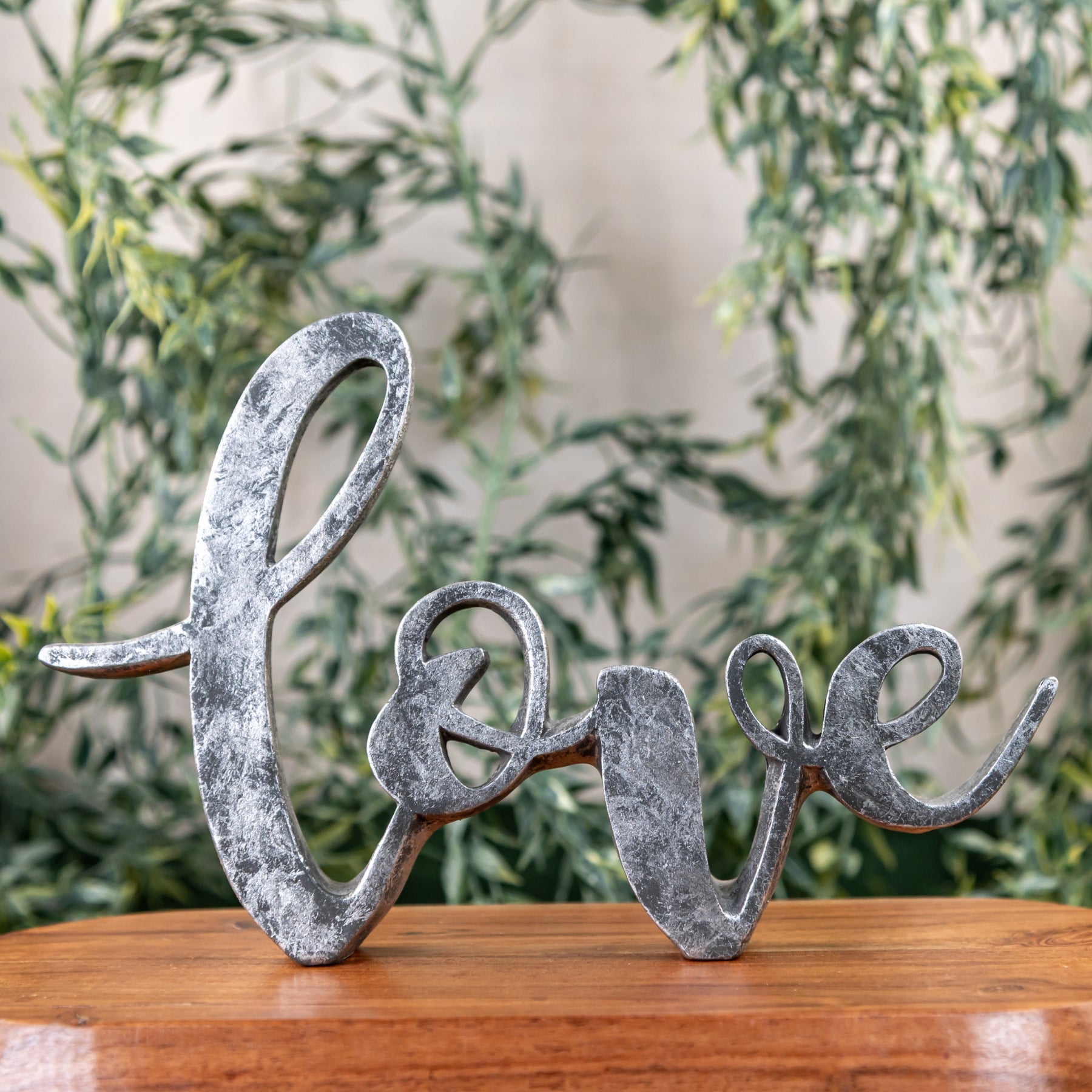 Galvanized Love Cutout wedding and event rentals in Wichita, Kansas - Picture Perfect Rentals