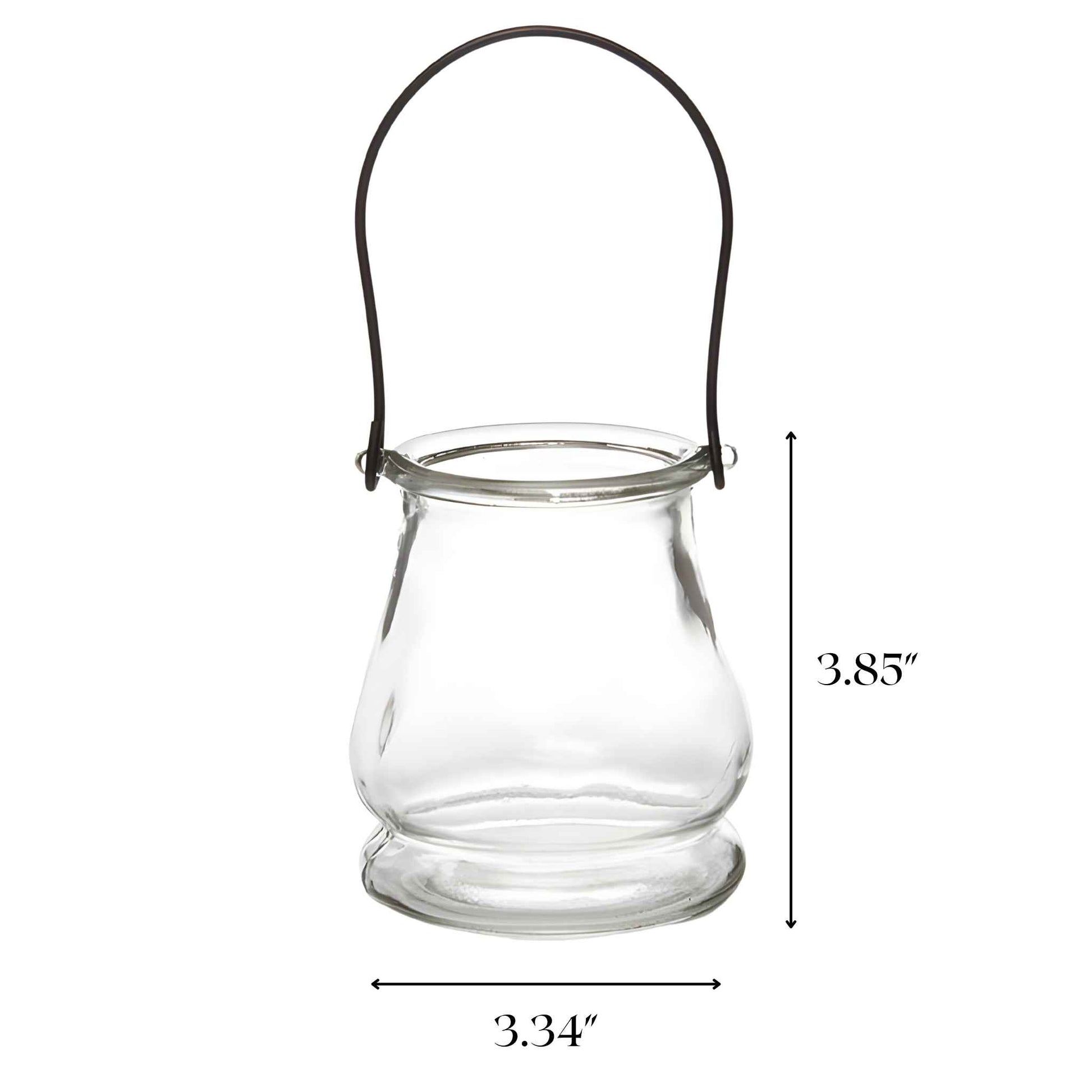 Hanging Glass Tea Light Holder Measurements for Event Rentals - Picture Perfect Rentals