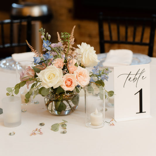 Black & White Acrylic Table Numbers