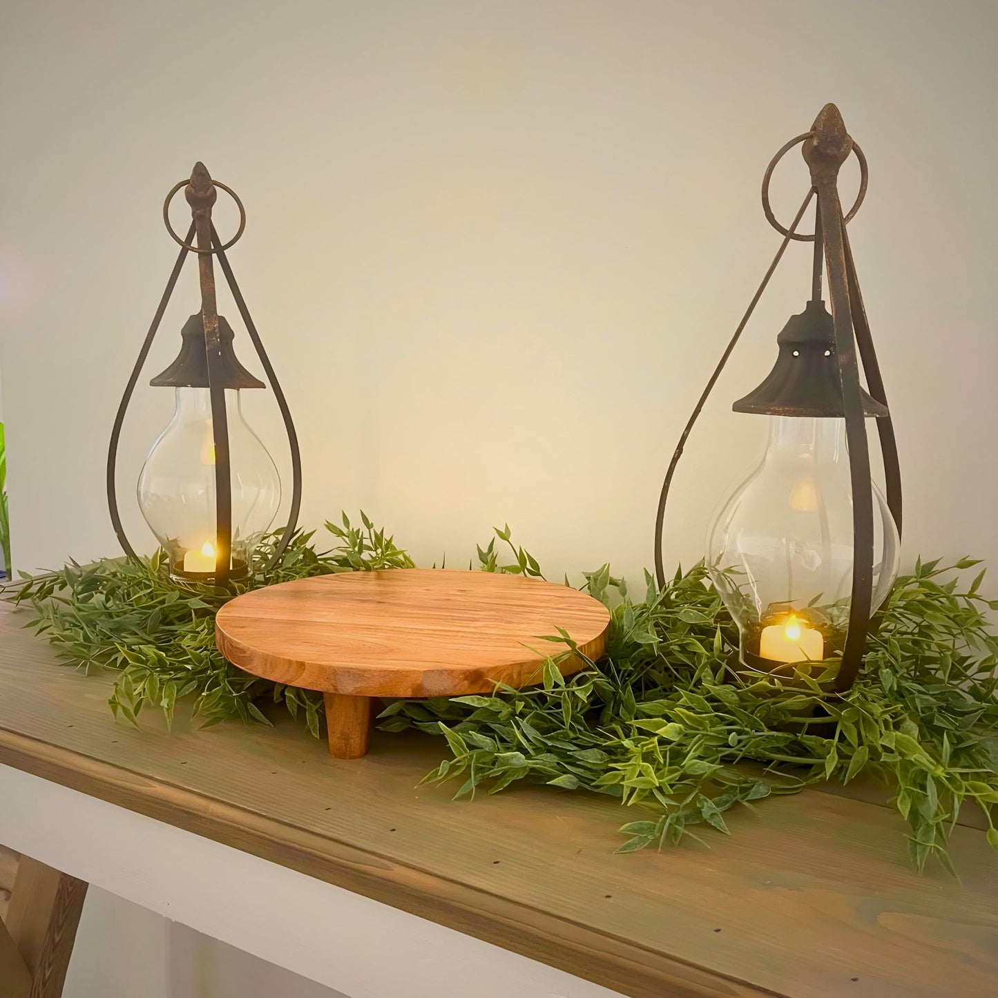 Round Wood Food Serving Displays for Event Rentals - Picture Perfect Rentals